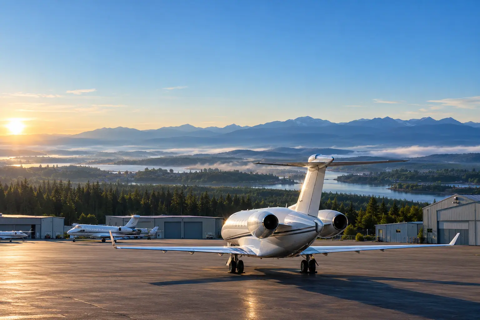 Private jets at William P. Hobby Airport