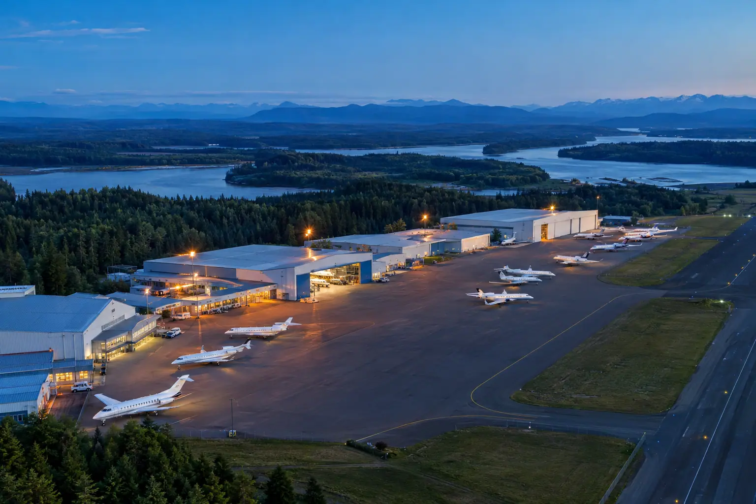 Private jets at DeKalb Peachtree Airport