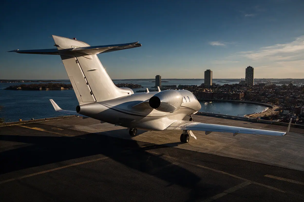Private jet in Boston