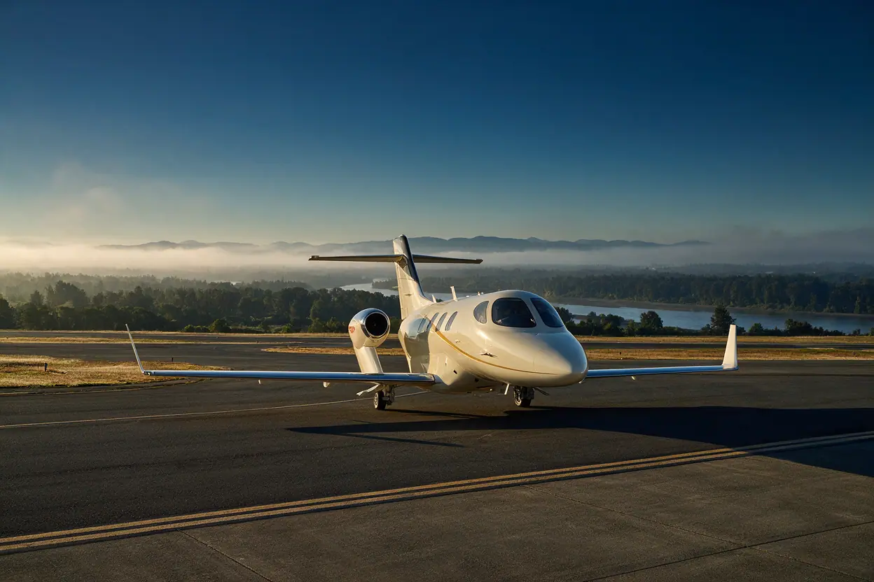 Light jet on the ramp