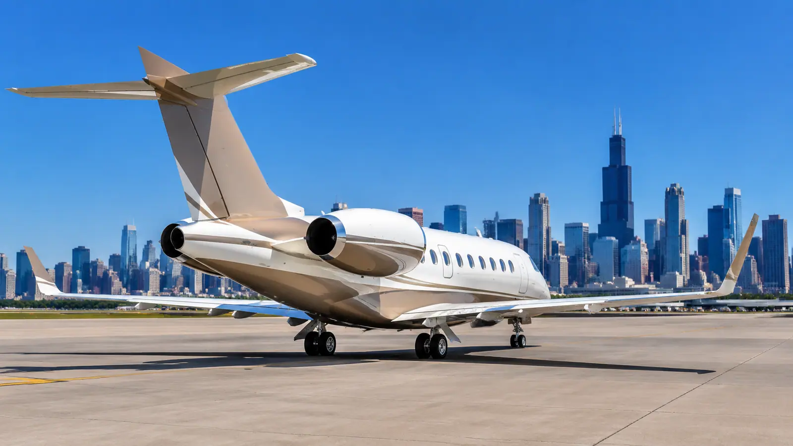 Private jet near the US