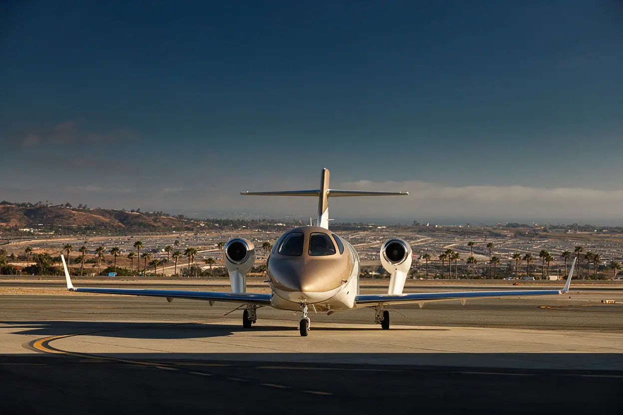 Private jet in Los Angeles