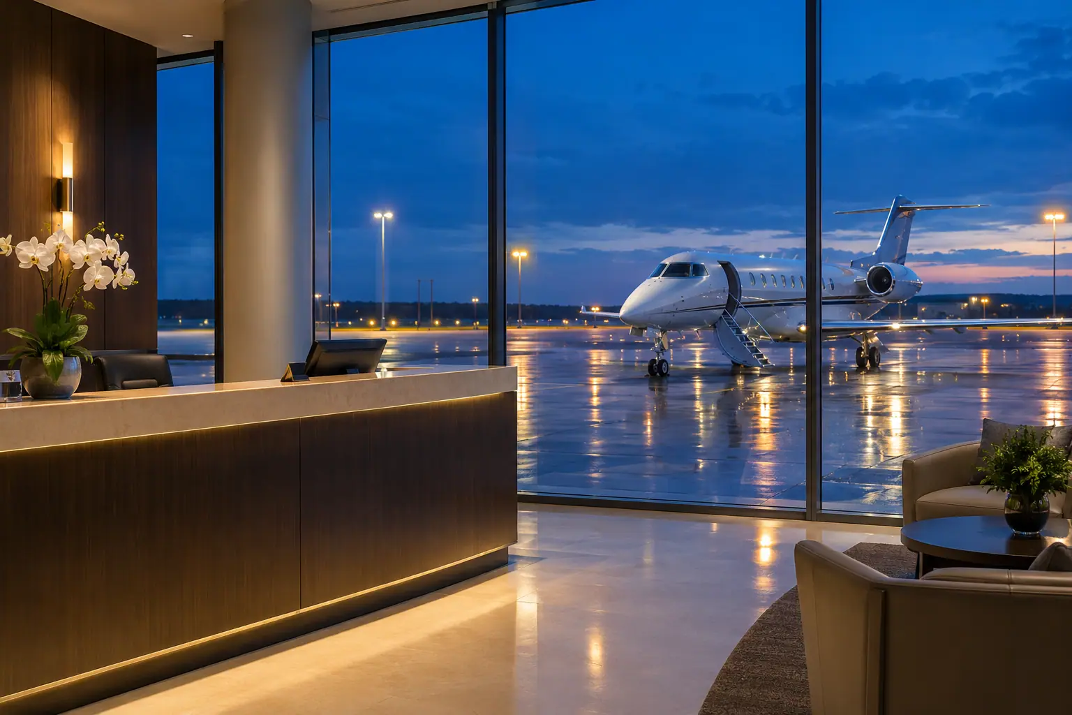Private terminal front desk