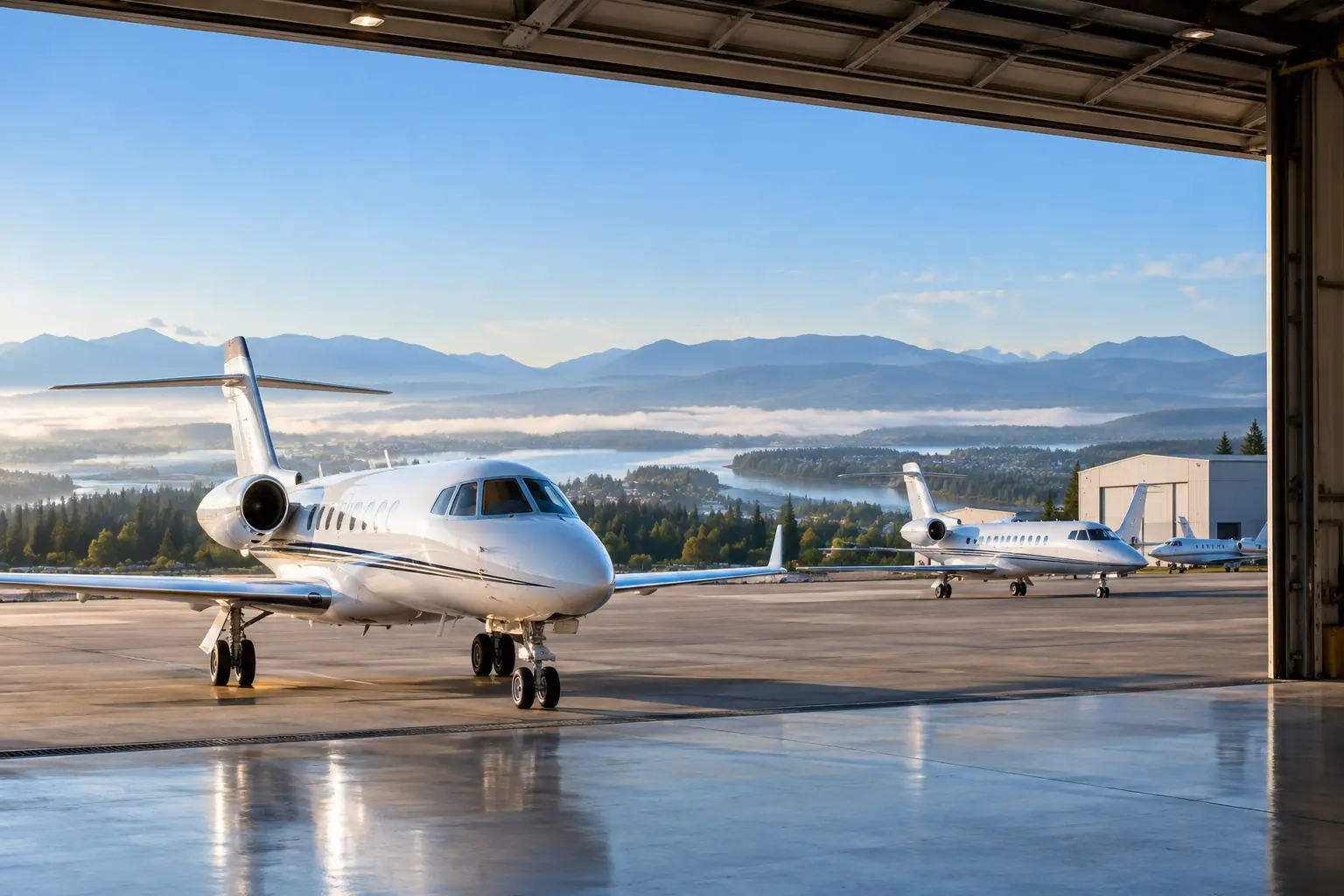 Private jets at Van Nuys Airport