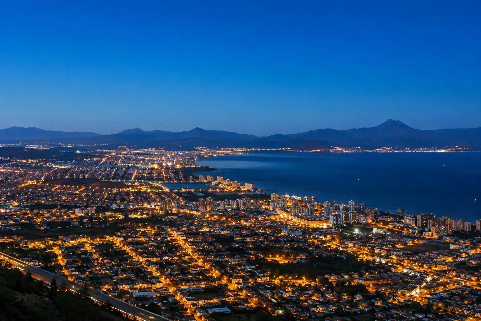 the US at night from above