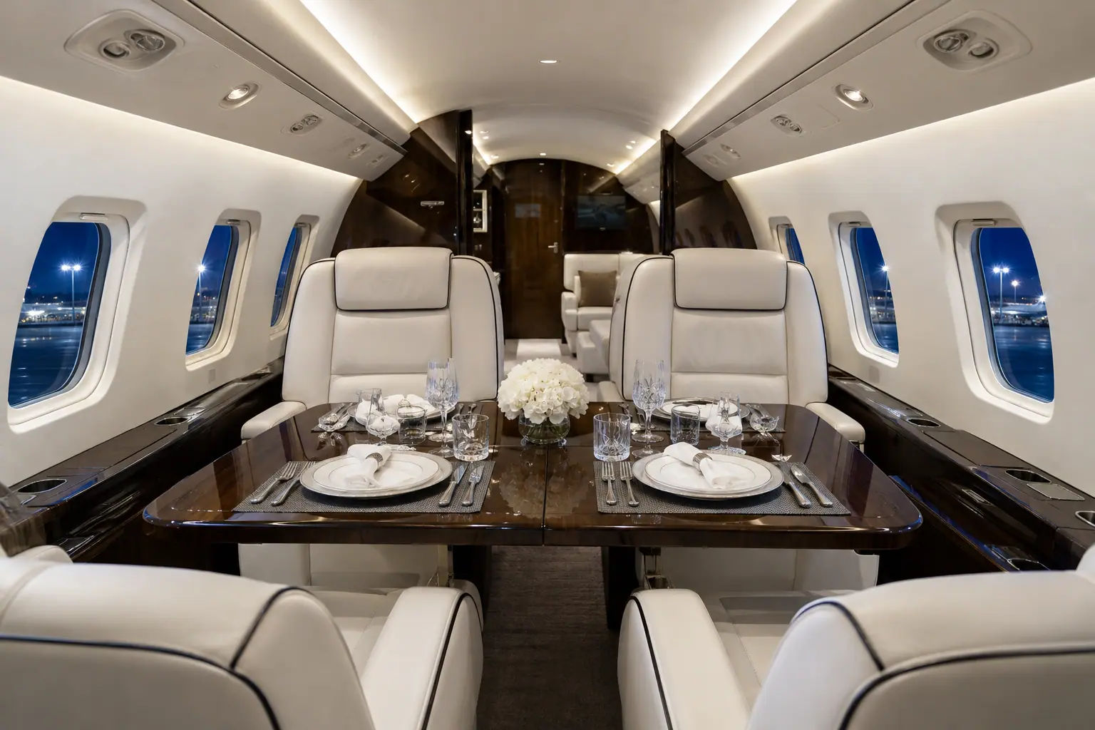 Private jet cabin